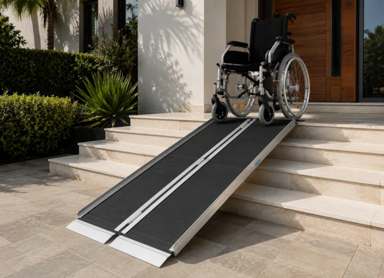 rampe-acces-telescopique-aluminium-fauteuil-roulant-maroc